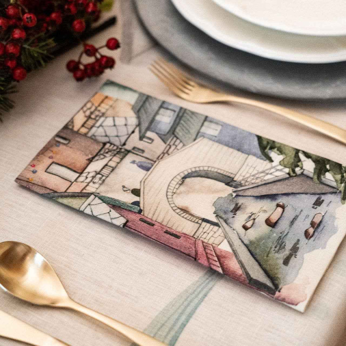 Set of 4 Napkins Alpina - 100% Made in Italy