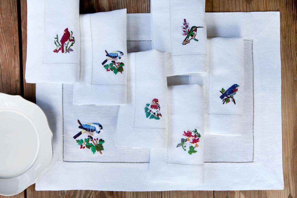 Place Mat Set «Uccelli» 100% Made in Italy