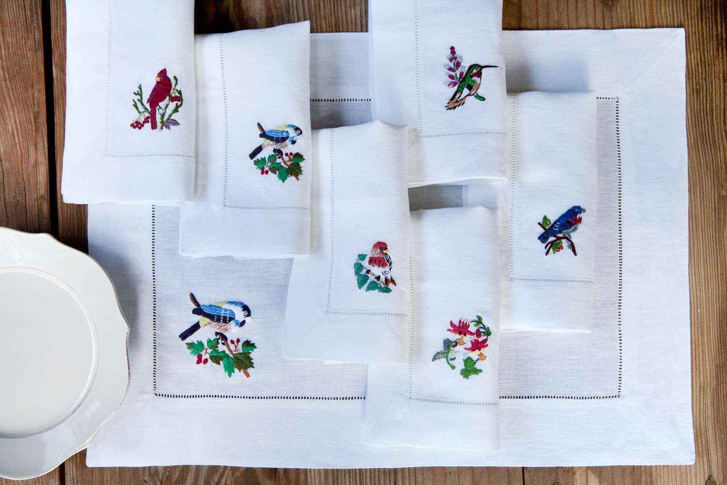 Place Mat Set «Uccelli» 100% Made in Italy