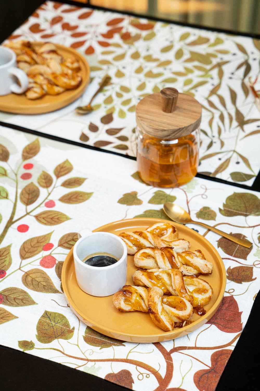 Set of 4 Placemats «Foliage» Linen 100% Made in Italy