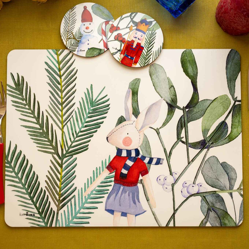 Set of 2 rectangular hardboard placemats «Olof», 100% Made in Italy