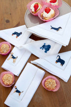 Set of 6 Napkins + 6 Placemats «Dogs» 100% Made in Italy - The Napking