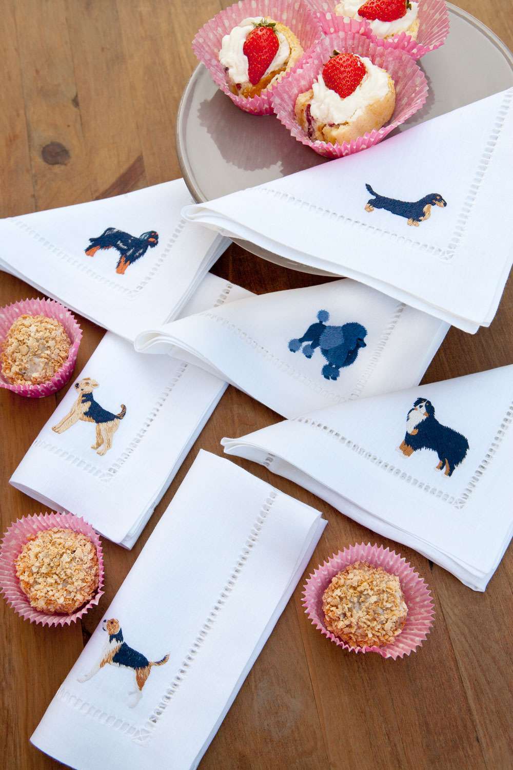 Set of 6 Napkins + 6 Placemats «Dogs» 100% Made in Italy - The Napking