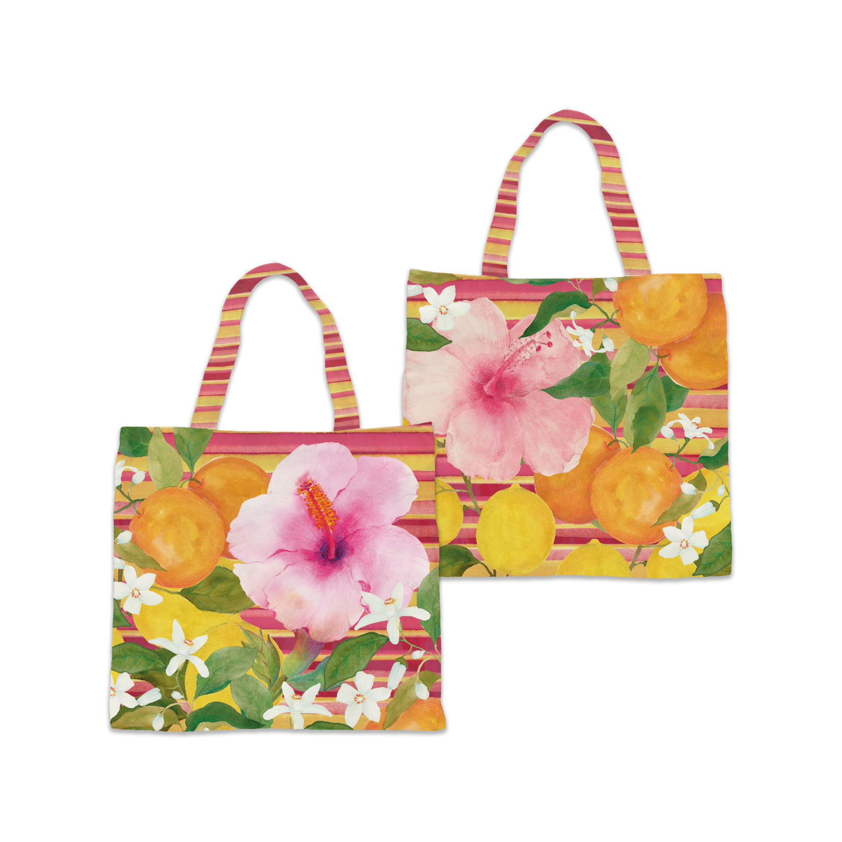 Cotton Shopper bag «Ibiscus», 100% Made in Italy - The Napking