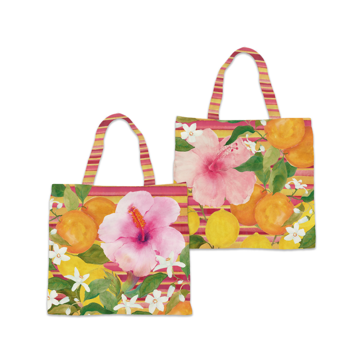 Cotton Shopper bag «Ibiscus», 100% Made in Italy - The Napking