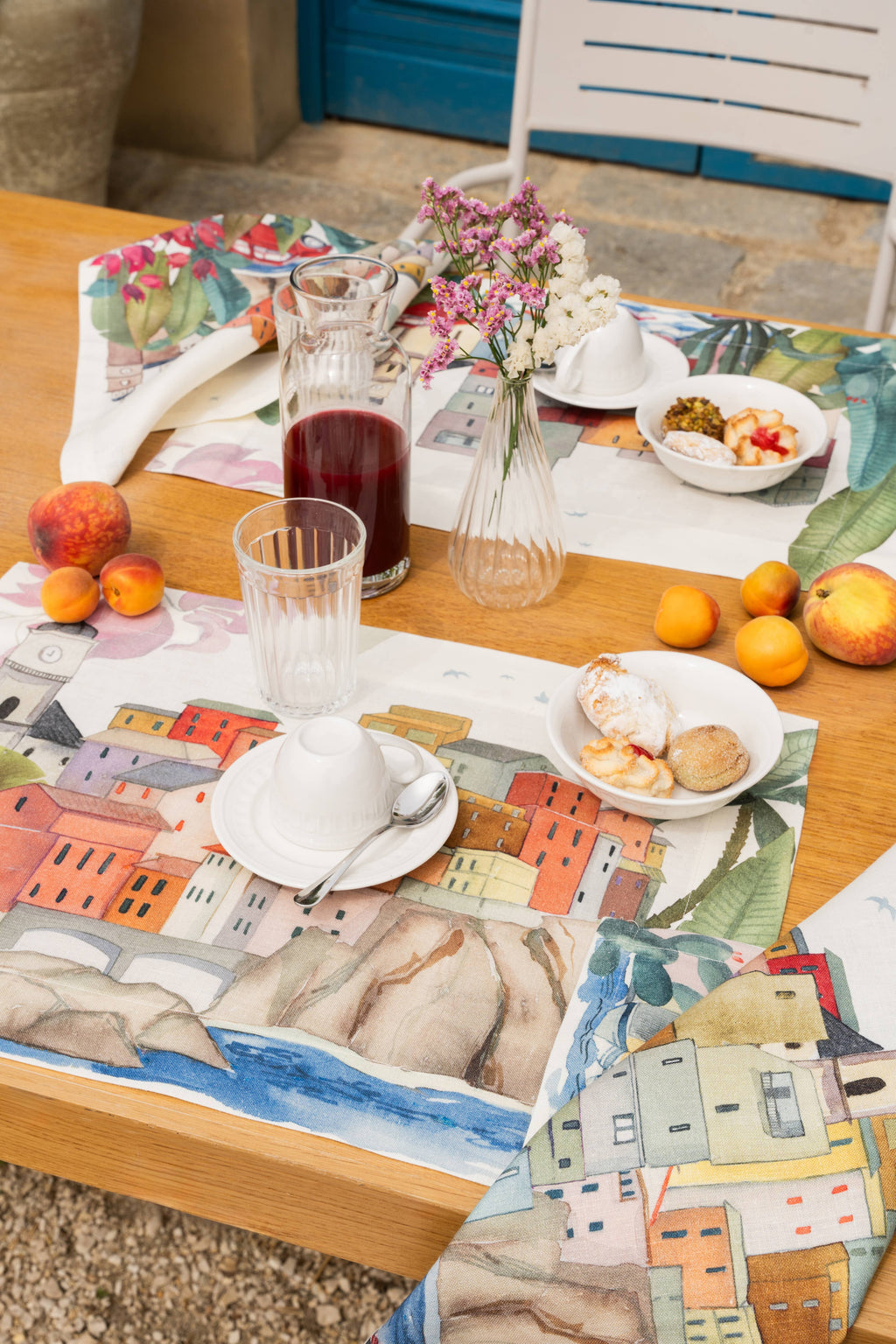Set of 4 Placemats «La Riviera» Linen 100% Made in Italy