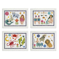 Set of 4 Placemats «Zodiac» Cotton Satin 100% Made in Italy