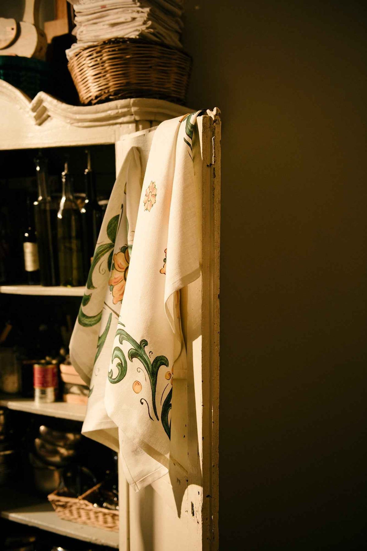 Kitchen Towels «Floral», 100% Made in Italy