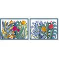 Set of 2 rectangular hardboard placemats Jardin Magique
