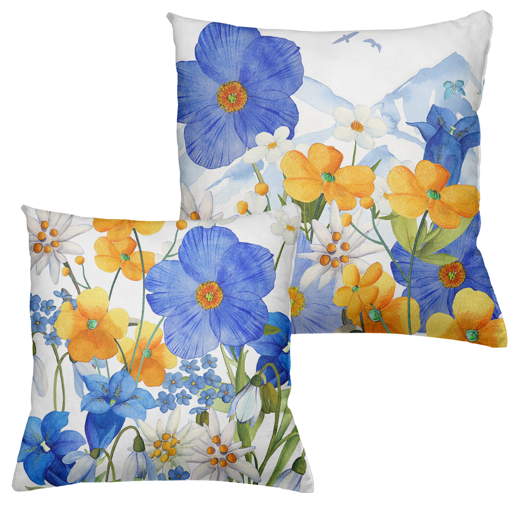 Cushion «Alpi Flora», 100% Made in Italy - The Napking