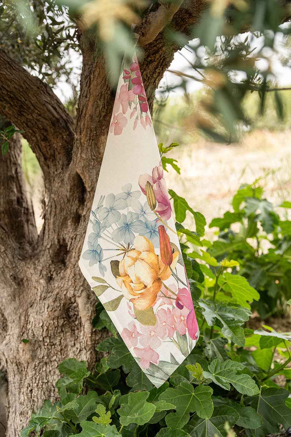 Kitchen Towels «Oleandro», Premium Quality Linen 100% Made in Italy