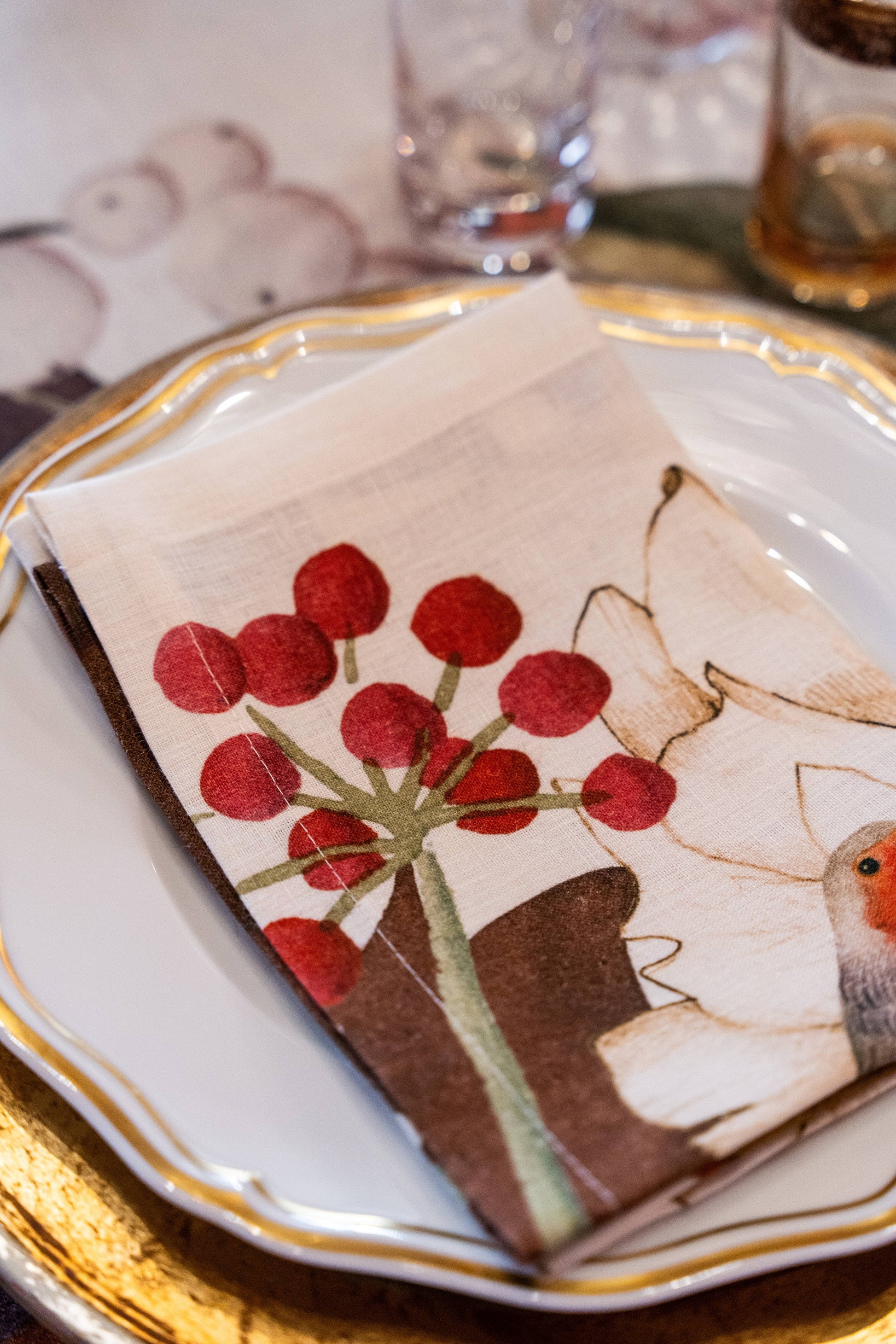 Set Of 4 Napkins «Maple» 100% Made in Italy