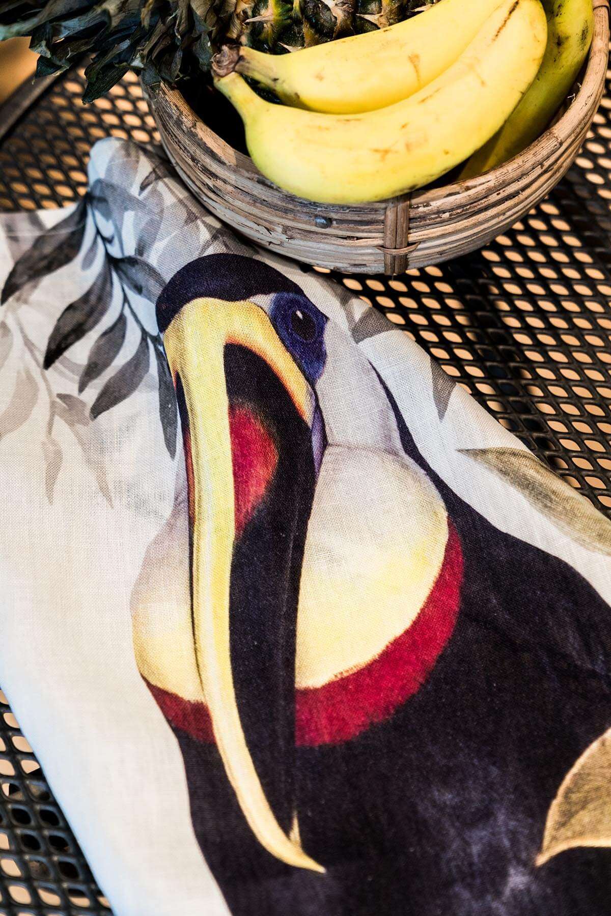 Kitchen Towels «Toucans», 100% Made in Italy The Napking