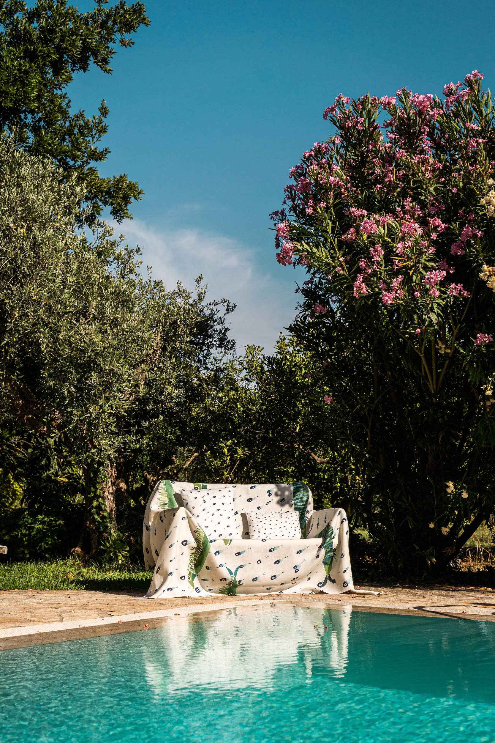 Mezzero «Aequor» Sofa/Bed Cover, 100% made in Italy