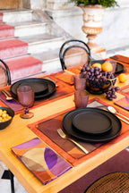 Set of 4 Placemats «Bubbles» Cotton Satin 100% Made in Italy