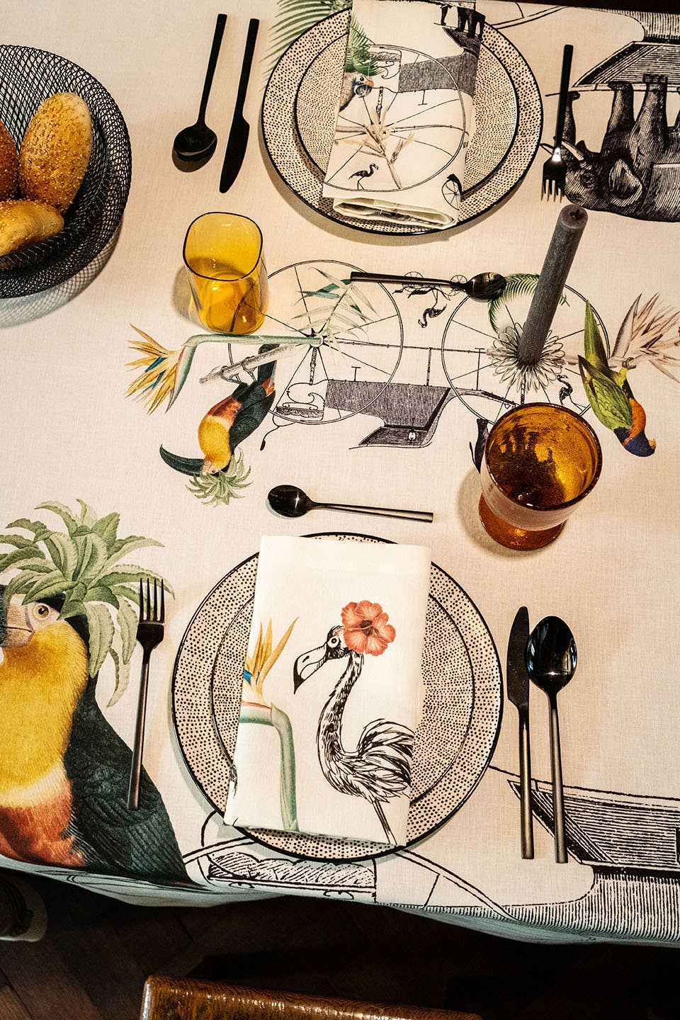 Set of 4 Linen Napkins «André» 100% Made in Italy