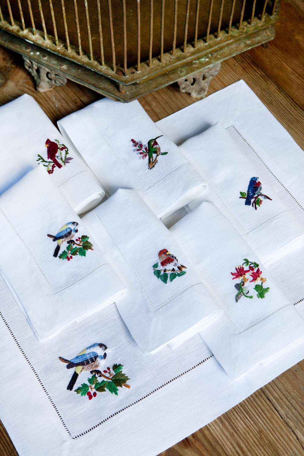 Place Mat Set «Uccelli» 100% Made in Italy