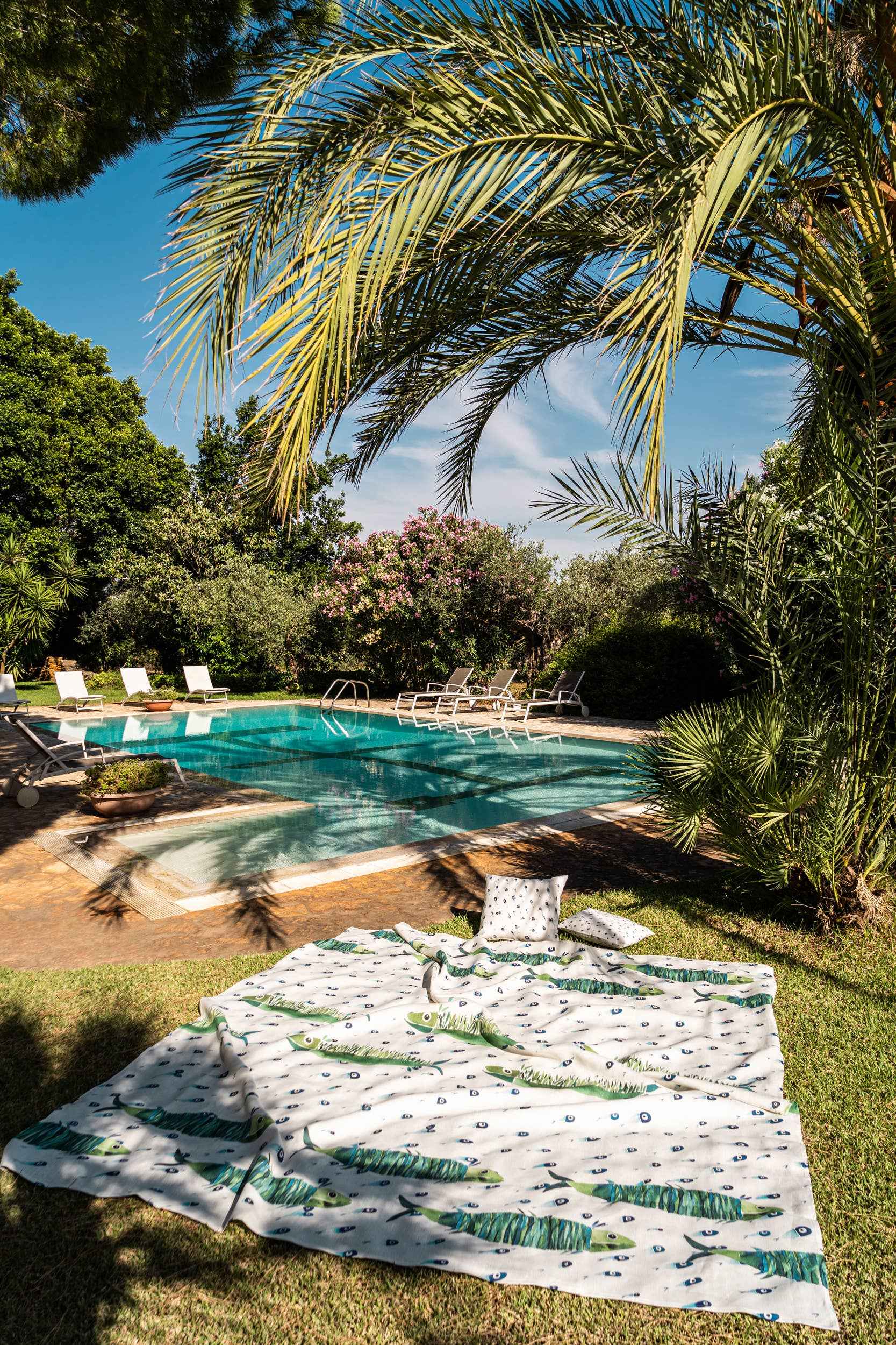 Mezzero «Aequor» Sofa/Bed Cover, 100% made in Italy