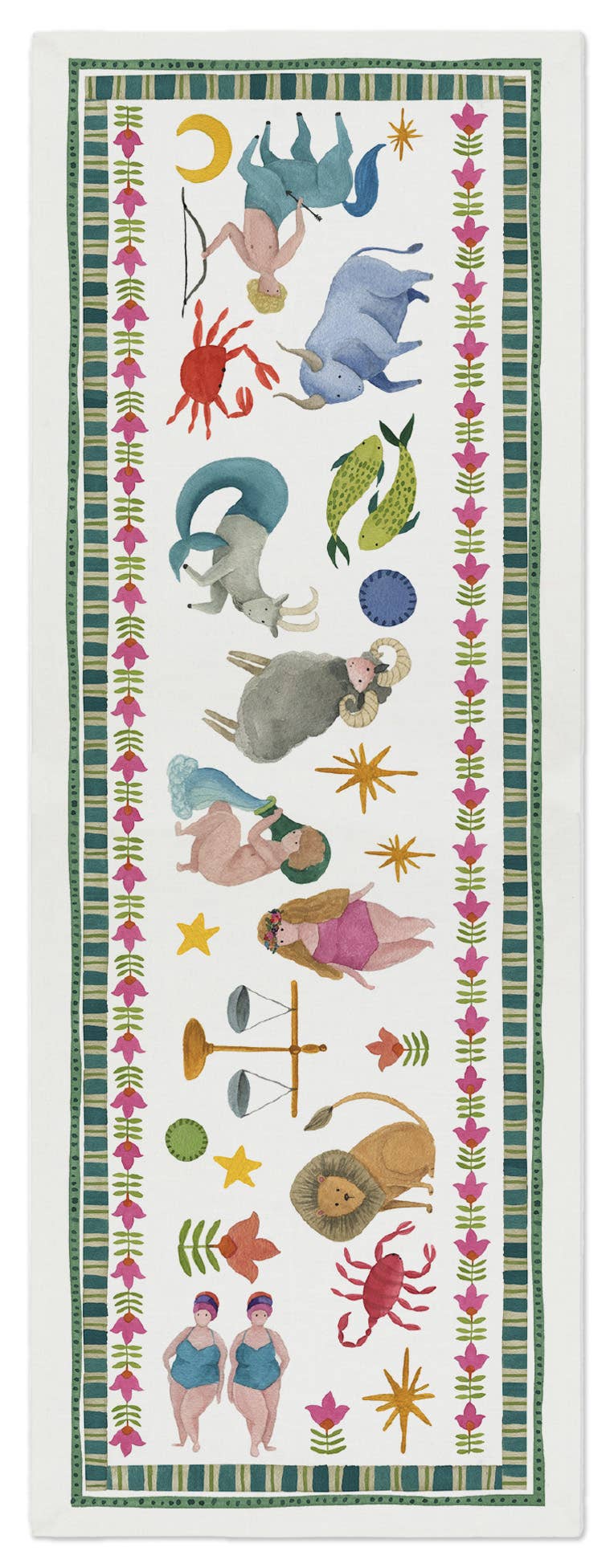 Cotton Satin Runner «Zodiac» 100% Made in Italy