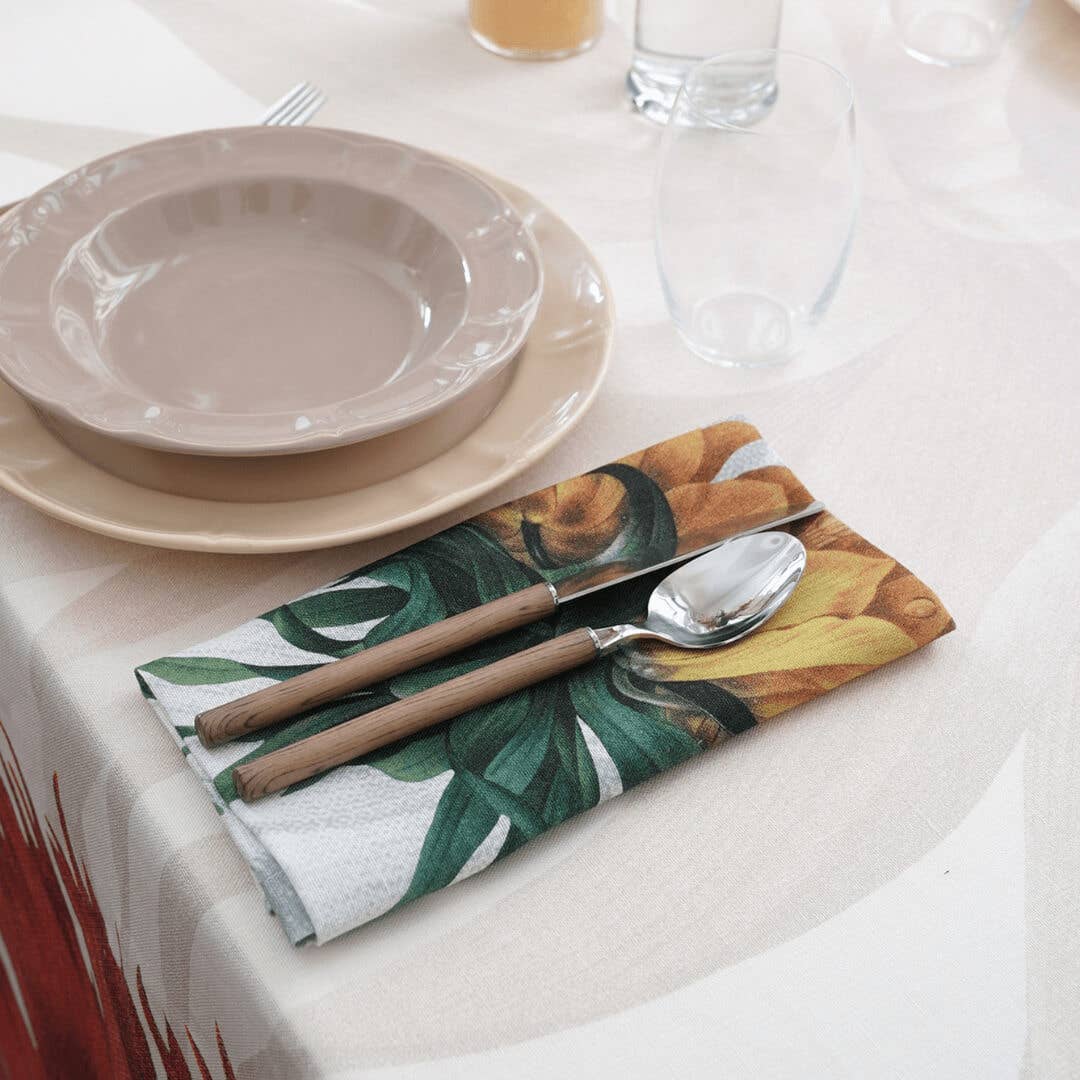 Set of 4 Napkins «Fritillaria» 100% Made in Italy