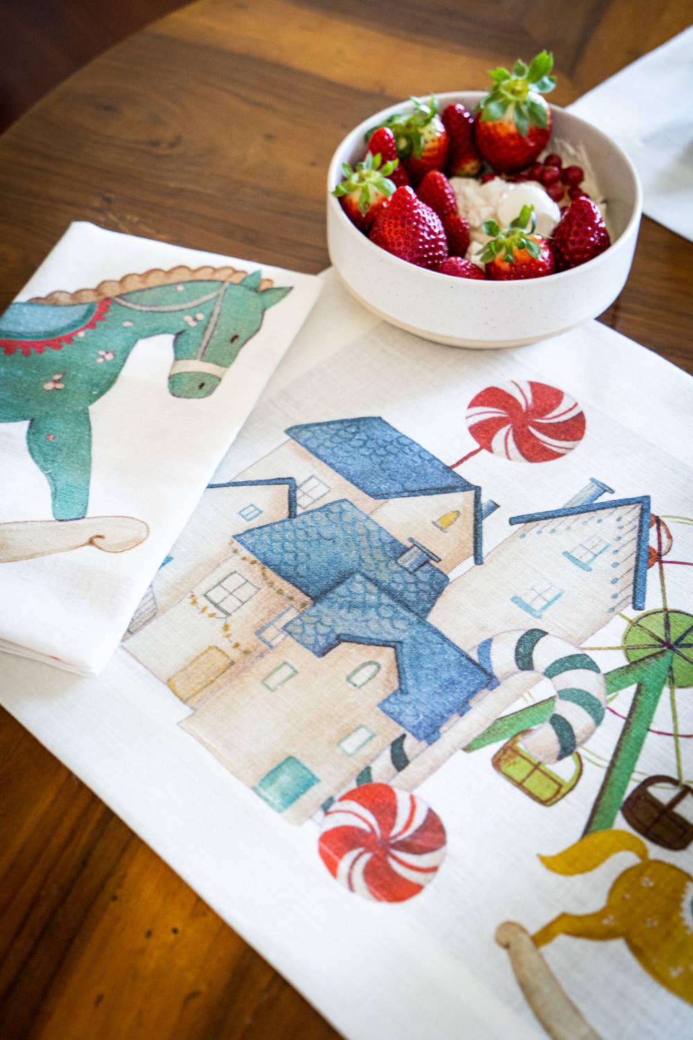 Set of 4 Placemats Circus Linen 100% Made in Italy - The Napking