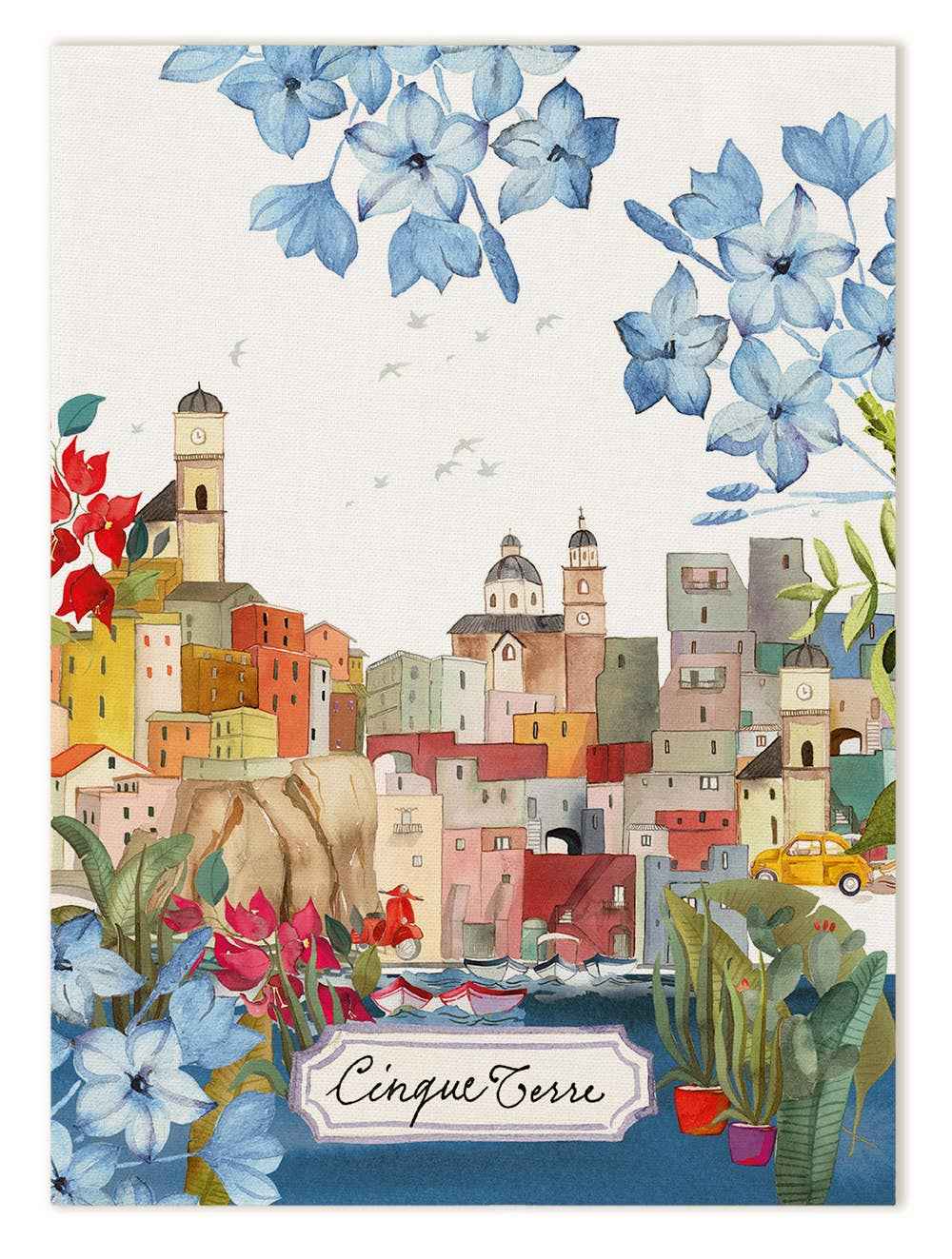 Kitchen Towels «Cinque Terre», 100% Made in Italy