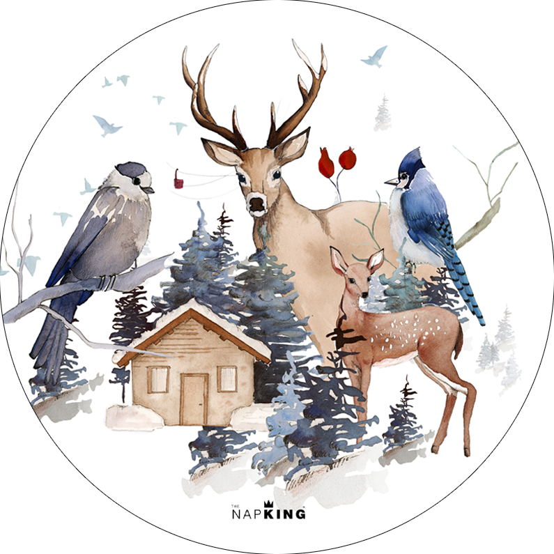 Set of 2 coasters «Buck» wood and cork - 100% Made in Italy