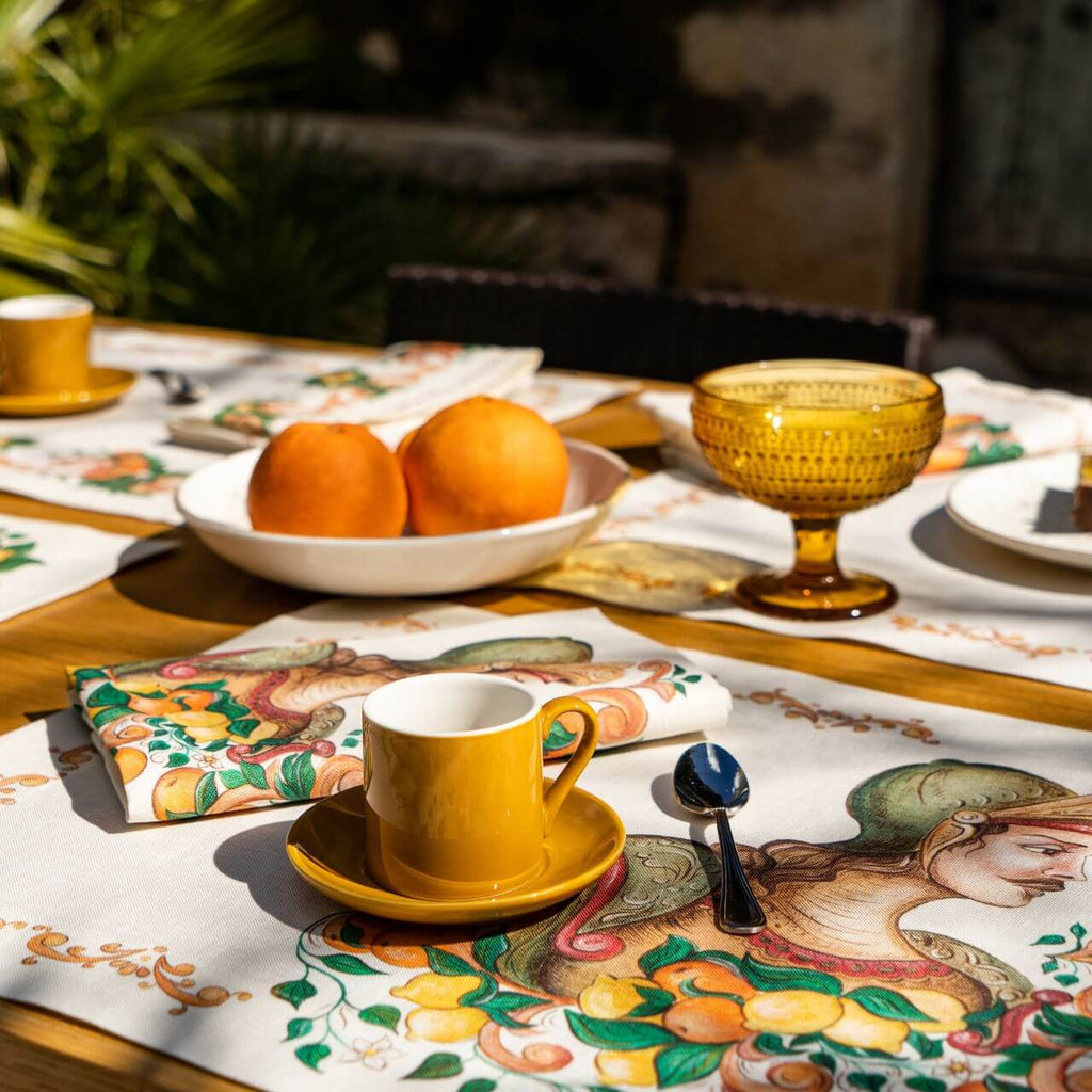 Set of 4 Placemats «Medoro» Linen 100% Made in Italy - The Napking
