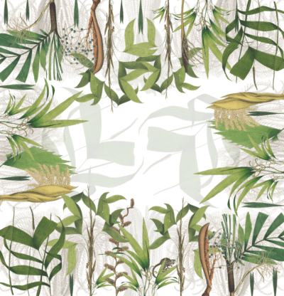 Mezzero «Palmier» Sofa/Bed Cover, 100% made in Italy