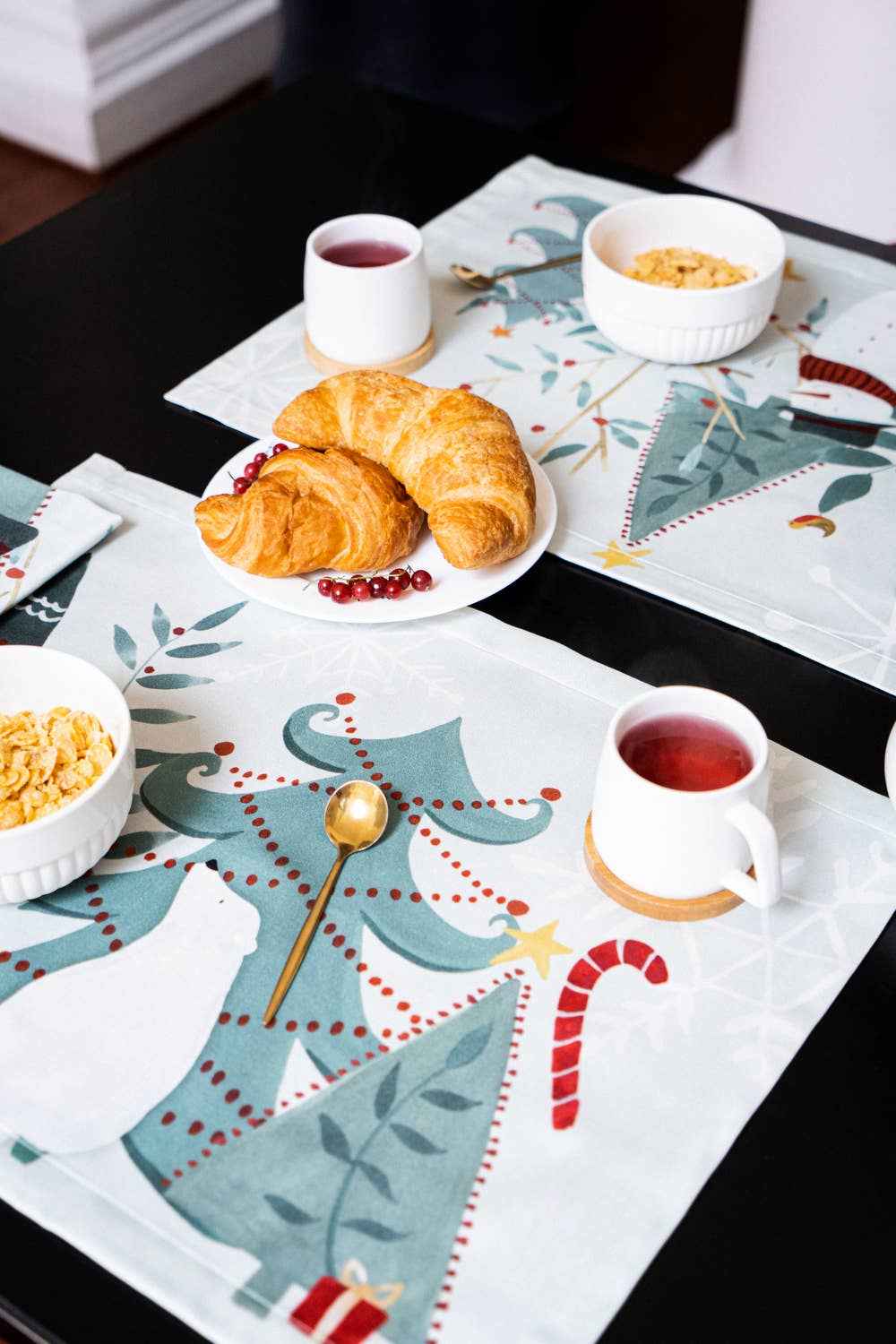 Lot de 4 sets de table Orsi en satin de coton 100 % fabriqués en Italie