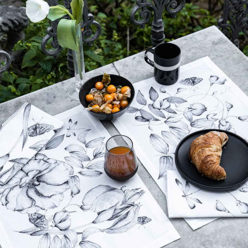 Set of 4 Placemats Miranda Cotton Satin 100% Made in Italy