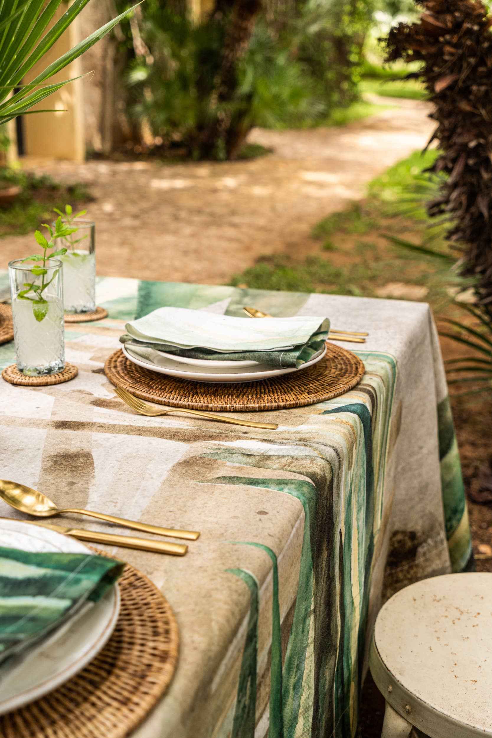 Linen Tablecloths Bamboo - 100% made in Italy
