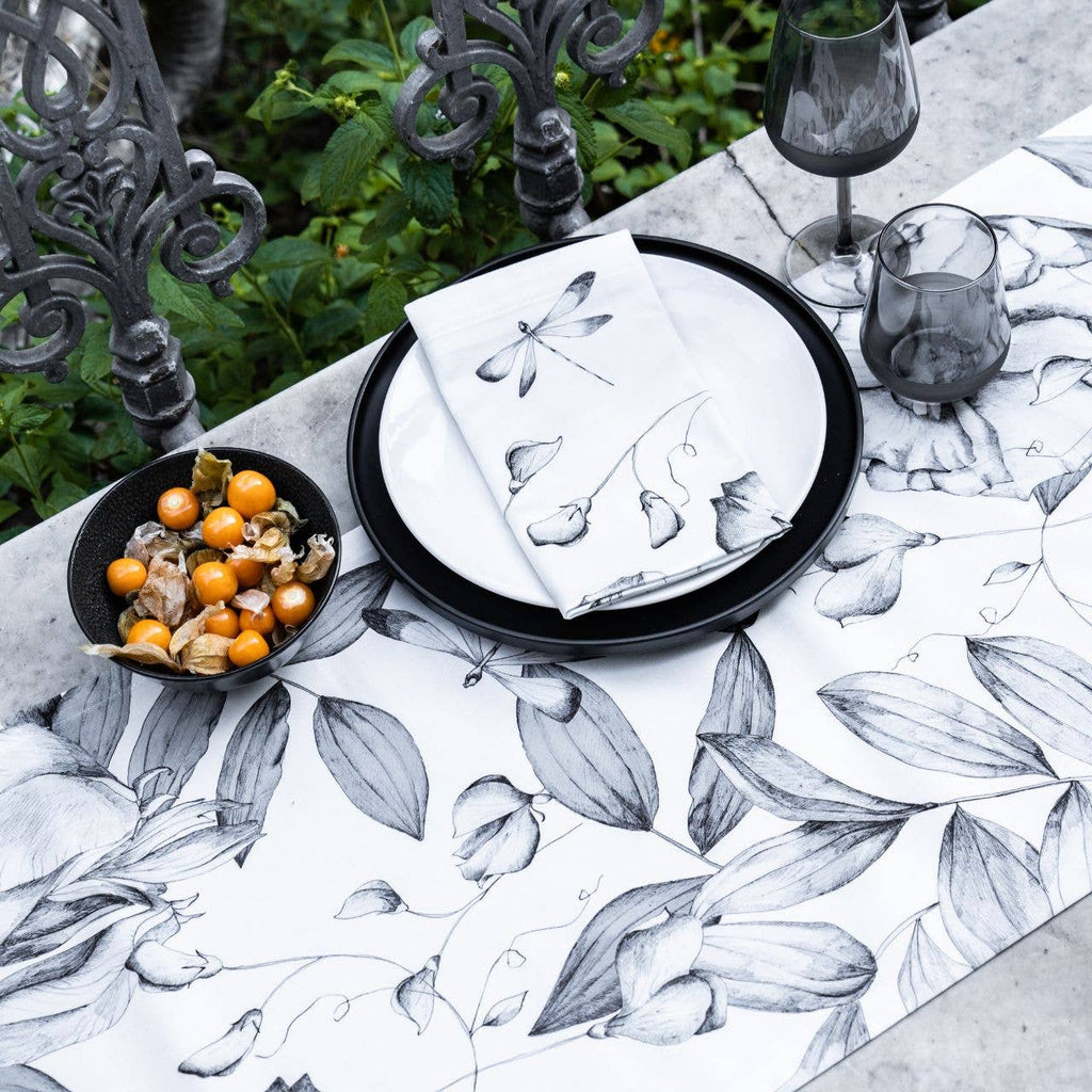 Runner in raso di cotone Miranda 100% Made in Italy