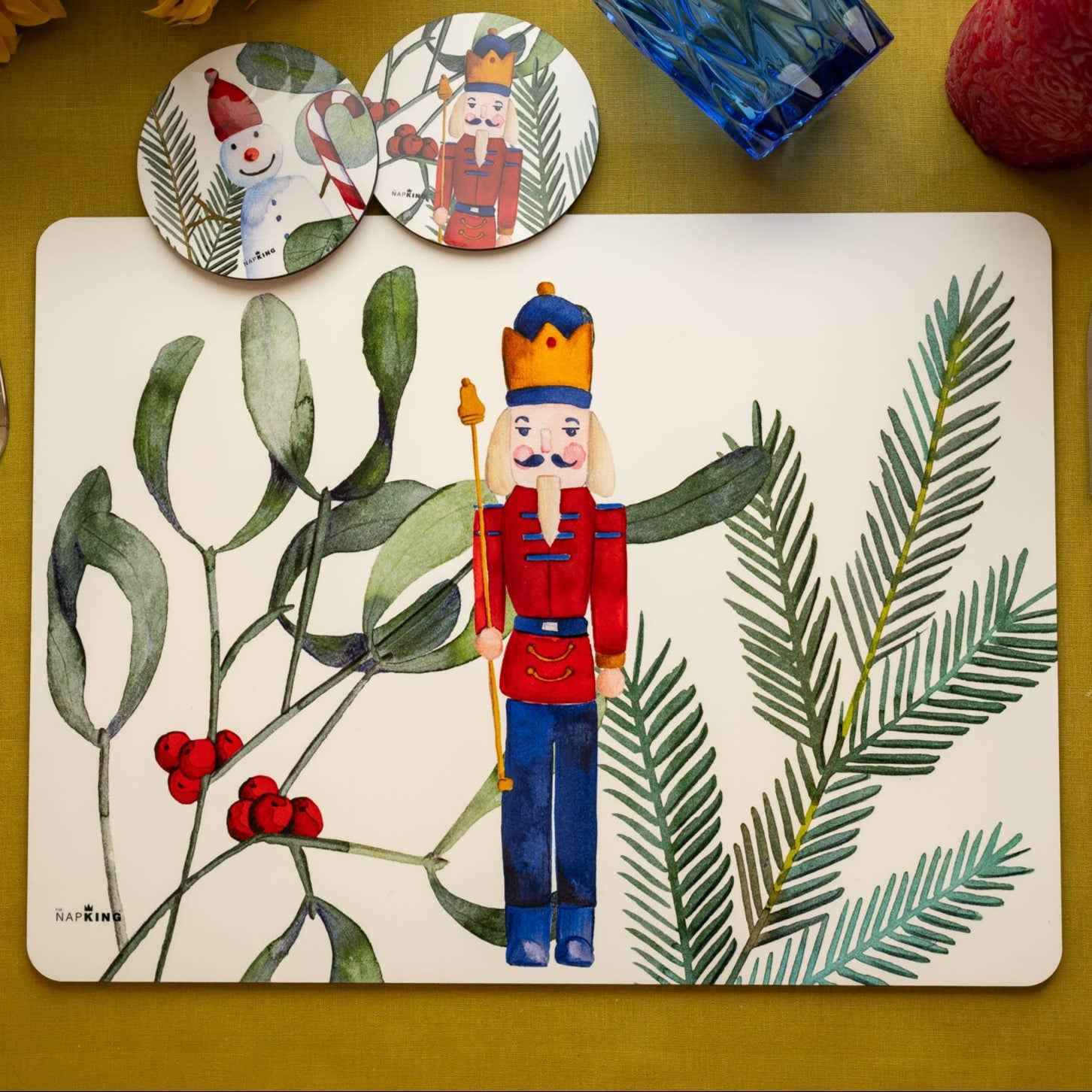 Set of 2 rectangular hardboard placemats «Olof», 100% Made in Italy