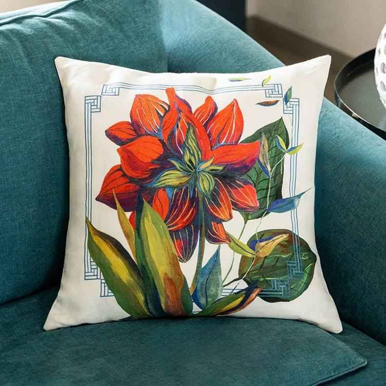 Cushion «Dahlia», 100% Made in Italy