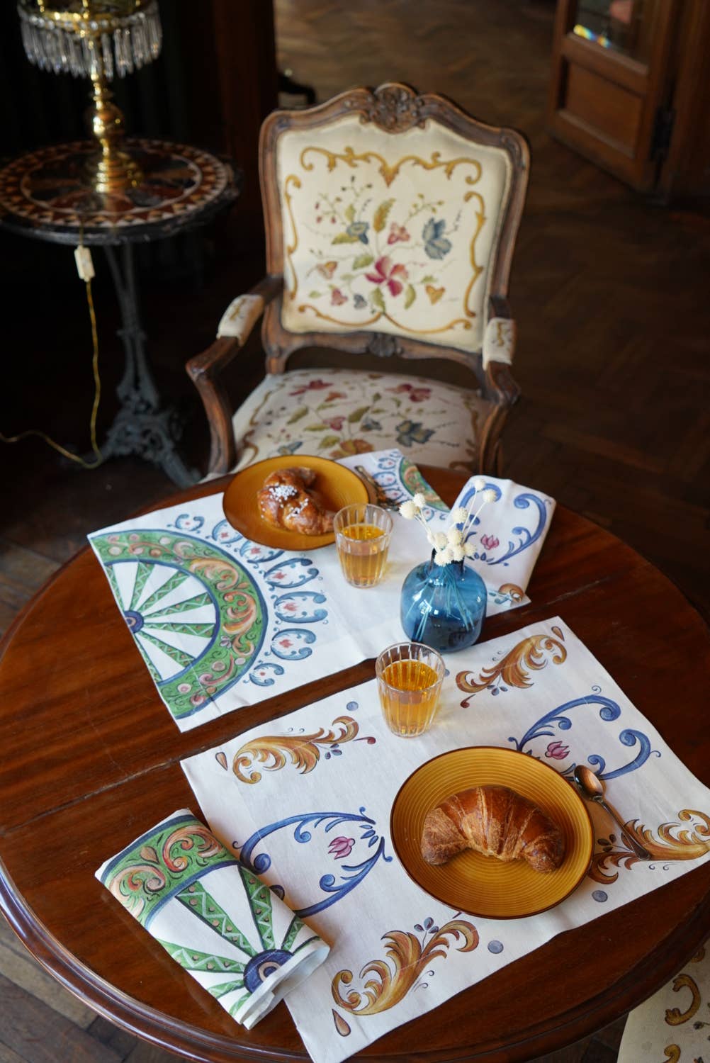 Set of 4 Placemats «Siciliam» Linen 100% Made in Italy - The Napking