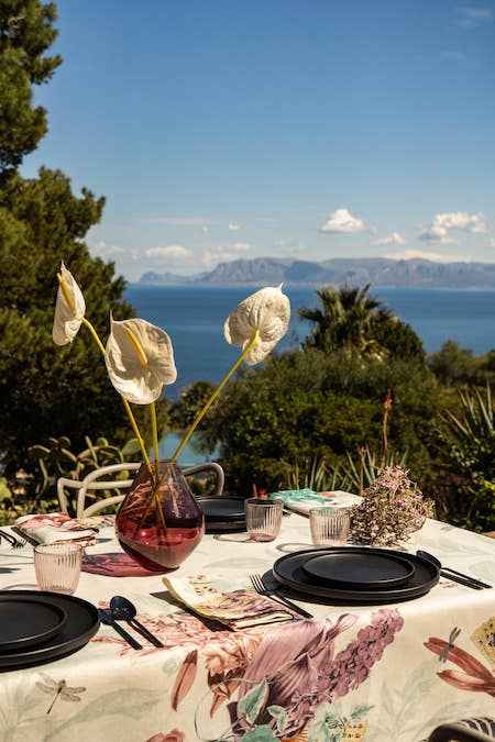 Linen Tablecloths Ventagli 100% Made in Italy