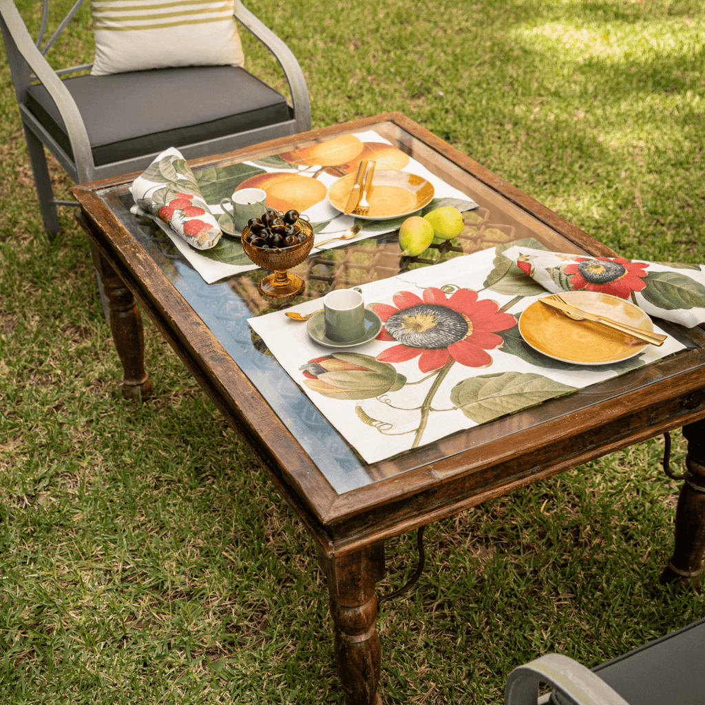 Set of 4 Placemats «Fruit Love» Linen 100% Made in Italy