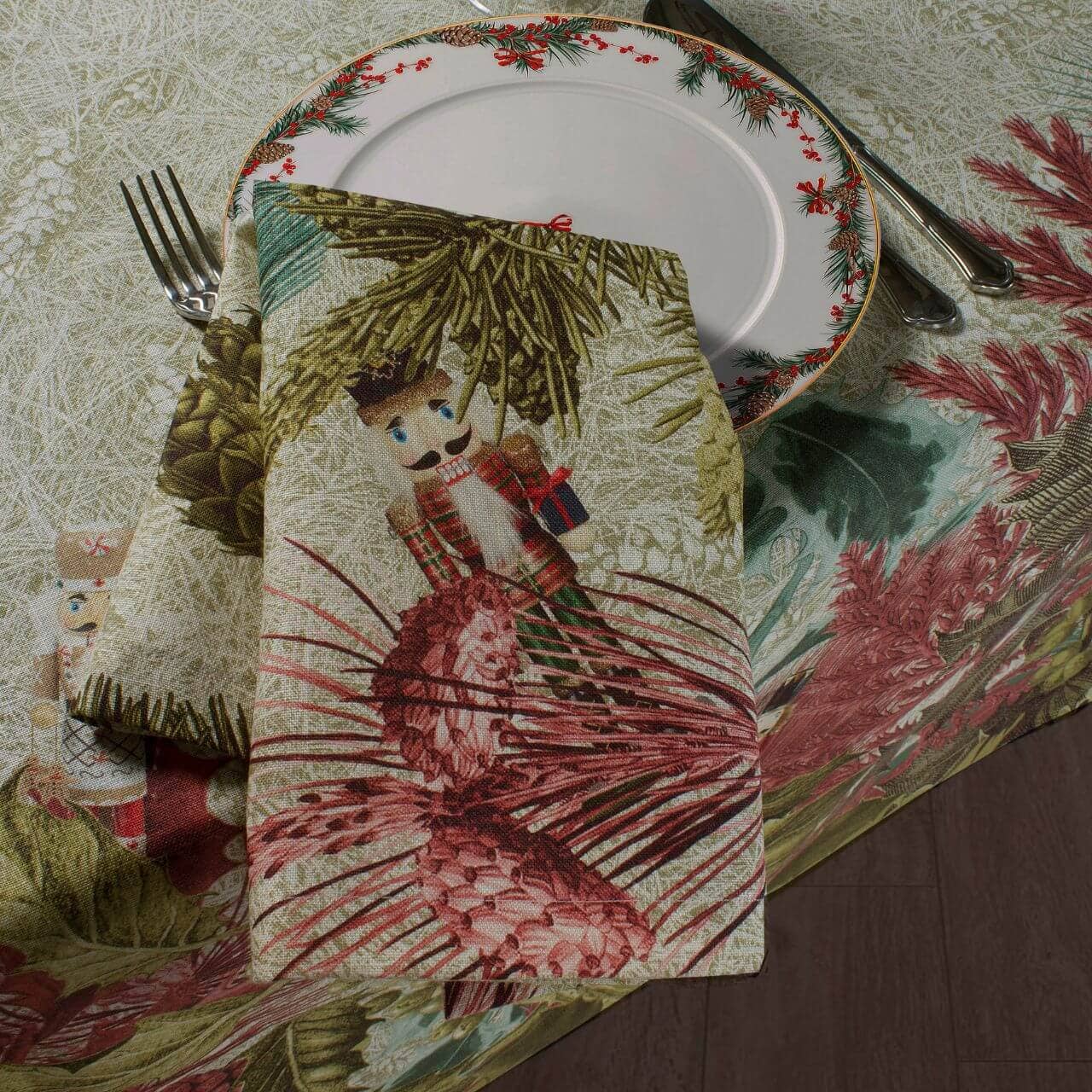 Set of 4 Napkins «Schiaccianoci» 100% Made in Italy