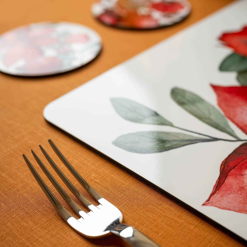 Set of 2 hardboard placemats Grenade rectangular, 100% Made in Italy