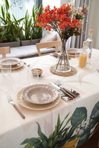 Linen Tablecloth «Fritillaria» - 100% Made in Italy