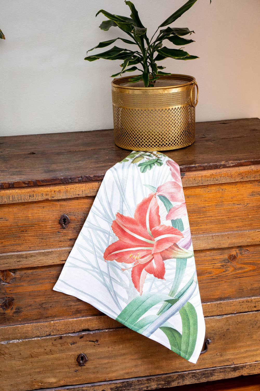 Kitchen Towels «Winter Garden», 100% Made in Italy