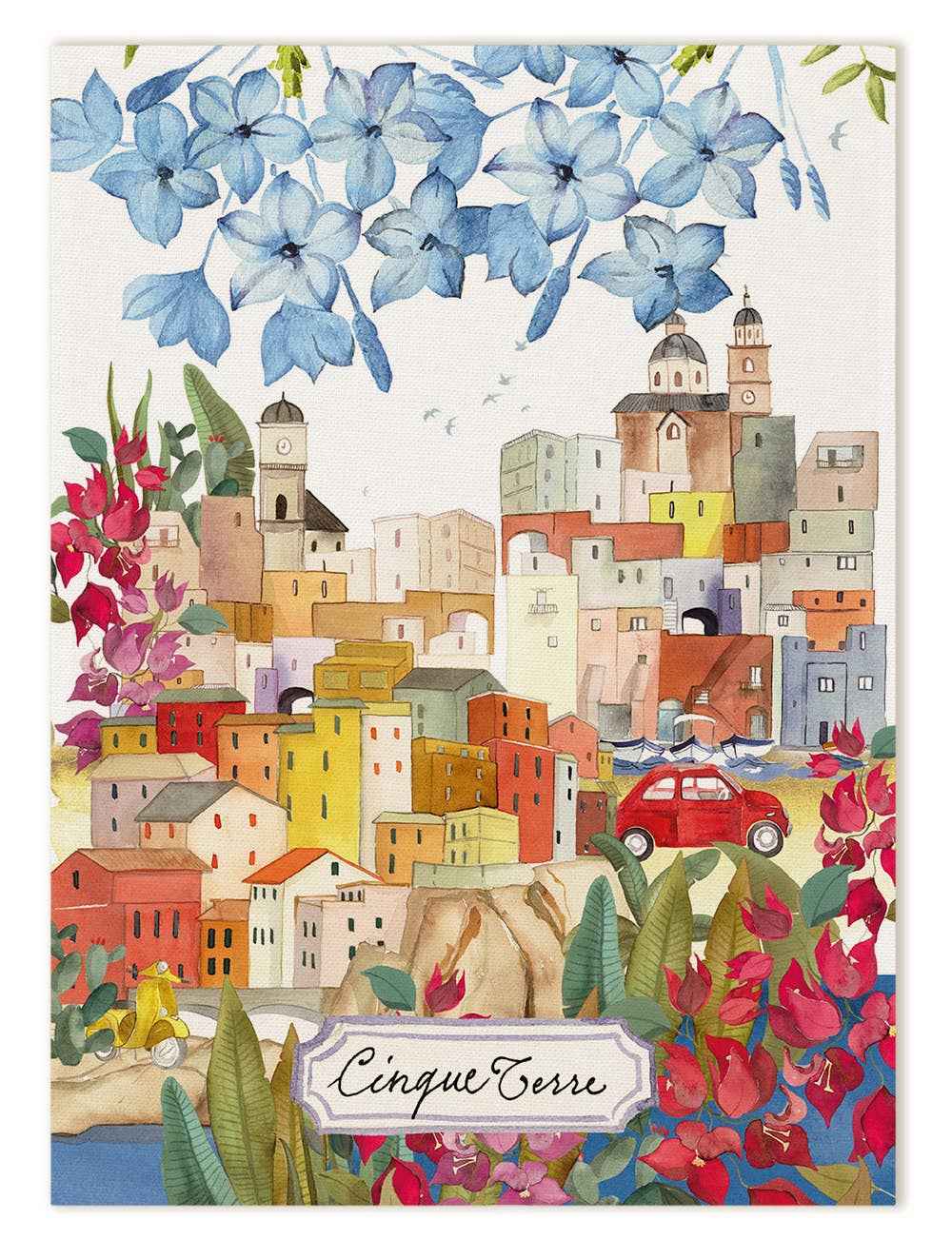 Kitchen Towels «Cinque Terre», 100% Made in Italy