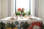 Linen Tablecloth «Fritillaria» - 100% Made in Italy