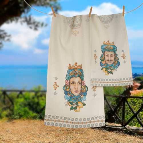 Towels Set «Teste Di Moro» 100% Made in Italy