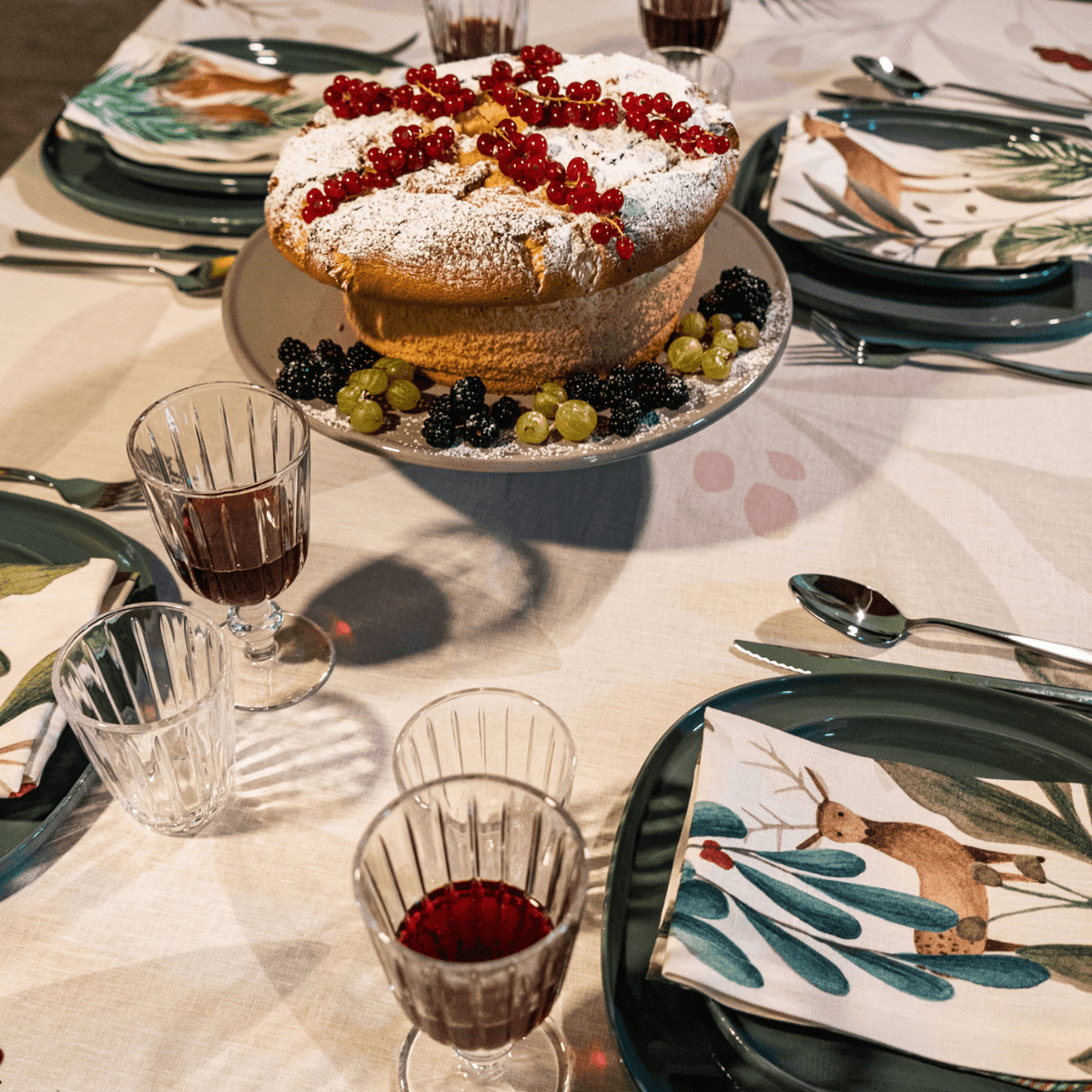 Nappes « Rudolph » 100 % fabriquées en Italie