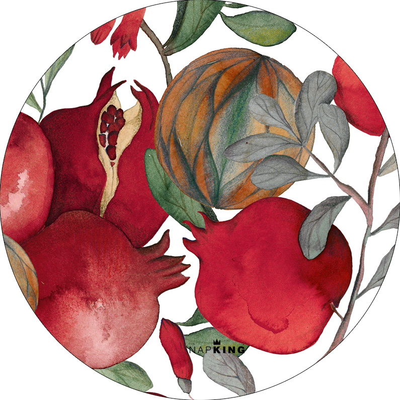 Set of 2 coasters Grenade wood and cork - 100% Made in Italy - The Napking