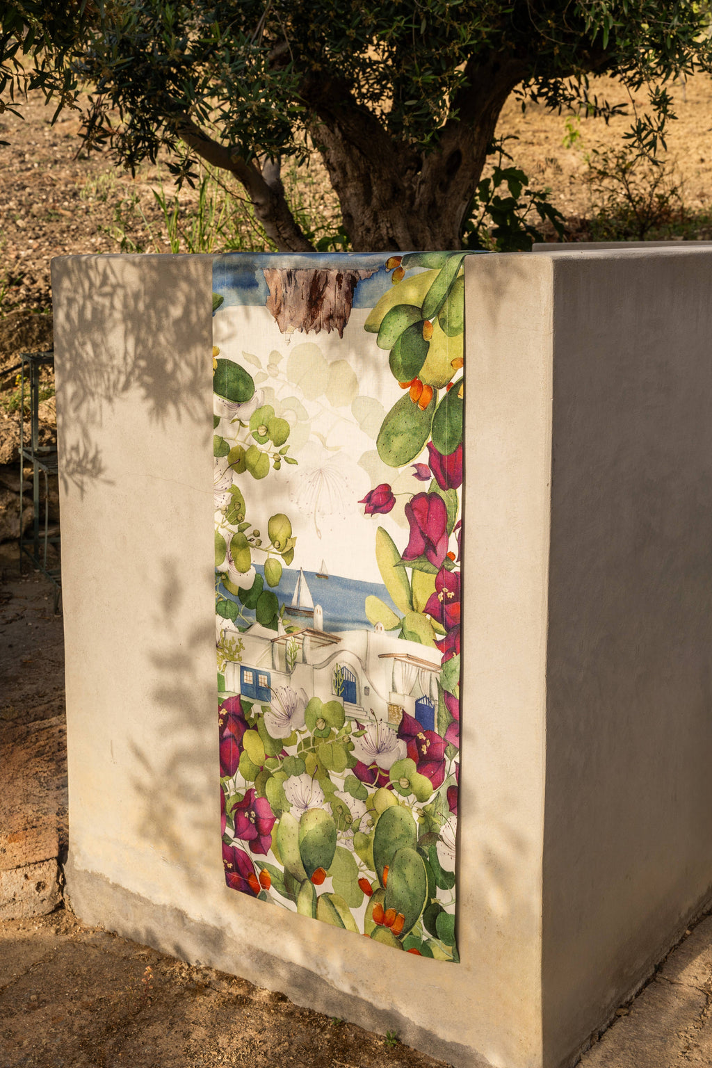 Linen Runner 38x220 cm «Lipari» 100% Made in Italy