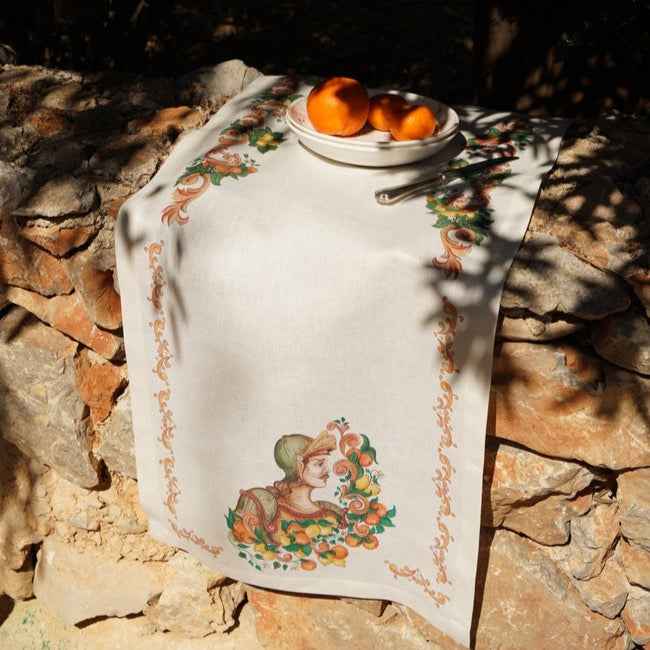 Linen Runner «Medoro» 100% Made in Italy