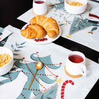 Set 4 Tovagliette Orsi Raso di Cotone 100% Made in Italy